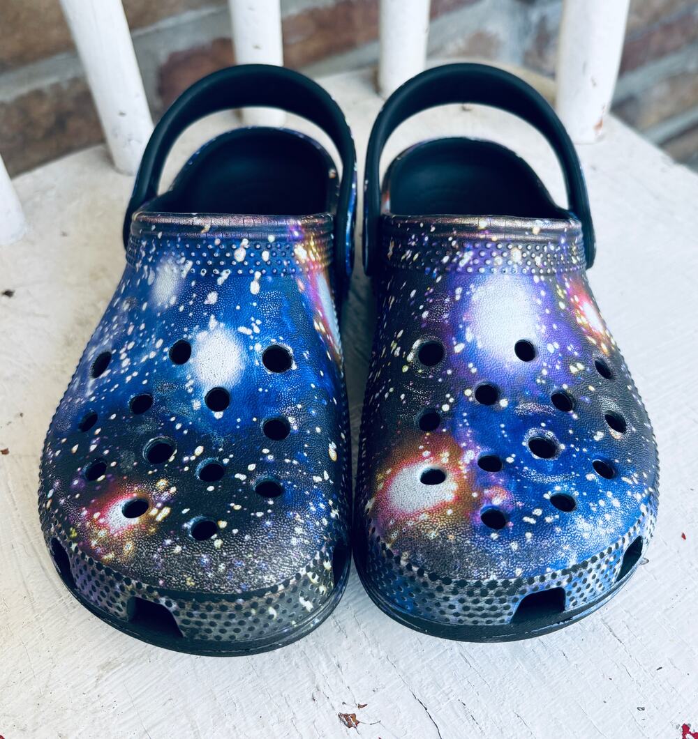 Crocs Kids' Classic Space Galaxy Clogs, Size C11